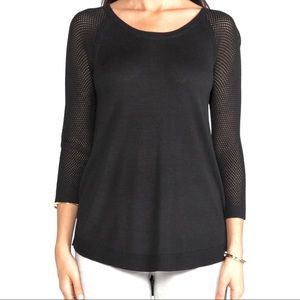 Rag & Bone Lexie Raglan Black Top